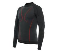 DAINESE - Thermo LS Man, Maglia Termica Sci, Base Layer Maniche Lunghe Traspirante, Uomo, Nero/Rosso, XS/S