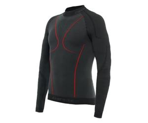 DAINESE - Thermo LS Man, Maglia Termica Sci, Base Layer Maniche Lunghe Traspirante, Uomo, Nero/Rosso, XS/S