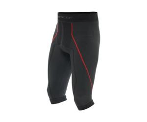 DAINESE - Thermo Pants 3/4, Pantaloni Termici Sci, Leggings Traspiranti, Uomo, Nero/Rosso, L