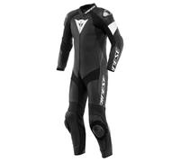 Tuta Pelle Uomo Dainese TOSA LEATHER 1 PC Perforata BLACK/BLACK/WHITE Taglia:56