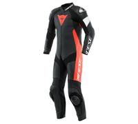 Dainese Tosa Tuta in pelle da moto traforata One Pece Nero/Rosso/Bianco 52