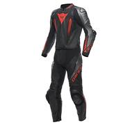 Dainese Tuta in pelle Laguna Seca 5 2 pezzi per moto, colore: nero/antracite / FLUO-RE, 52