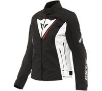 Dainese Veloce D-Dry Giacca tessile da donna, nero-bianco-rosso, taglia 46 per donne