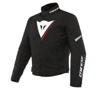 Dainese Veloce D-Dry Giacca tessile moto, nero-bianco-rosso, taglia 46 per maschi