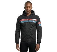 DAINESE Vintedge Air Tex Jacket, Giacca da Moto con Cappuccio, Nero con Strisce Rosse e Blu (IT, Numero, 54, Regular, Regular, Standard, BLACK/BLUE/RED)