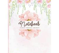 Dainty Floral Notebook - Pink Stationery Journal with Dreamy Floral Pattern: Pretty Pink Notebook | 7.5 x 9.25 Size | 120 Lined Pages for Writing, ... | Cute Stationery Gift for Women & Girls