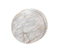 Dainty Home Set di 2 tovagliette in sughero spesso in granito laminato e sughero resistente al calore, 38,1 cm, rotonde, color oro rosa marmorizzato - 2MC15RGO