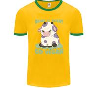 Dairy È Spaventosa Go per Vegani Divertente Uomo Ringer Fotl