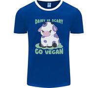 Dairy È Spaventosa Go per Vegani Divertente Uomo Ringer Fotl