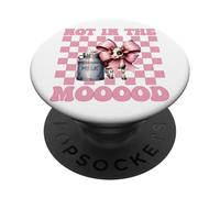 Dairy Farmer Mucca Latteria Agricoltura Ragazza Mamma Non In The Mooood! PopSockets PopGrip Adesivo