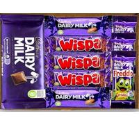 Dairymilk Wispa Freddo - Cesta regalo di Natale per amanti del latte, Natale, compleanno, Capodanno