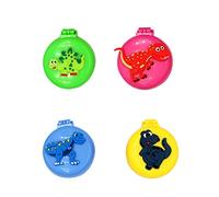 DairyTown Spazzola da Viaggio con Specchio, Comoda Round Pieghevole Pettine Spazzola Massaggio per Capelli con Specchio per Il Trucco Regali Carini per Donne, Ragazze, Bambini, 4 Pack Dinosauro
