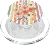 Daisies Wildflower Bouquet Striped Aesthetic Illustration PopSockets PopGrip per MagSafe