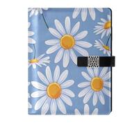 Daisy Blue Floral cuoio foderato soggetto notebook portatile spirale notebook college per lavoro 6.7x9.2