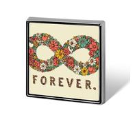 Daisy Chain Forever con simbolo dell'infinito Boho unisex spille e spille quadrate leggere da bavero gioielli per abbigliamento scialle cappello