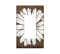 Daisy Coperture per prese elettriche in legno stampato fattoria vintage country botanico fantasia bianco marrone termoplastico presa decorativa da parete interruttore luce ufficio piastra di copertura