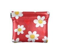 Daisy Cremisi San Valentino Bianco Moda Donna In Pelle Portamonete Portamonete Portatile Titolare per Le Donne de Tela para Mujer