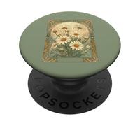 Daisy Day Nascita Mese Fiore Art Nouveau PopSockets PopGrip Adesivo