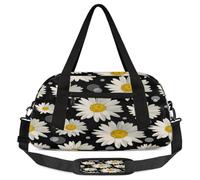 Daisy Flower - Borsone da viaggio per bambini con margherite bianche, leggero, per sport, palestra, weekend, da viaggio, da ballo, Fiore di margherita., 18.5L x 7.8W x 9.4H