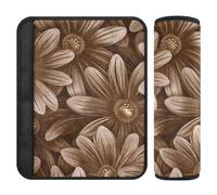 Daisy Flower Brown 2 pz auto Cinture di Sicurezza Copre Più Comfort Guida per SUV Protector para cinturón de carro