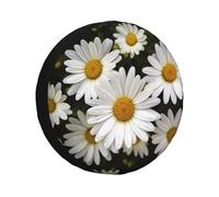 Daisy Flower - Copertura per ruota di scorta impermeabile antipolvere per auto, portatile, per camper, SUV, camion, rimorchi, accessori da 17 pollici