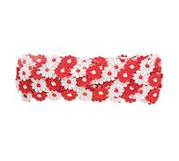 Daisy Flower Lace Trim Exquisite Schöne Spitze Stoff 15 Yards Länge für DIY Basteln Hochzeitsdekoration Geschenkverpackung aus Polyester Christmas Gifts (White and Red)