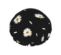 Daisy Flower1 Gorro de ducha Flamingo Estilo tropical Gorro de ducha impermeable Gorros de baño reutilizables para mujeres Protección del cabello Elástico Todo el cabello