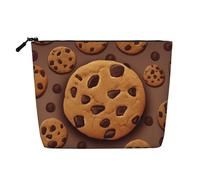 Daisy Flowers in diverse borse da toilette con cornice per donne, borsa portatile da viaggio per cosmetici, organizer quotidiano con cerniera, Biscotti al cioccolato., Taglia unica