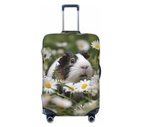 Daisy Guinea Pig Travel Luggage Covers - Elasticità Valigie Coperture Protector per bagagli 45-81 cm, Nero , L