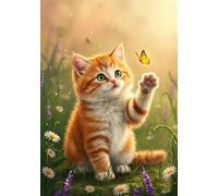 Daisy Lawn 2000 Piece Jigsaw Puzzles for Adults, Colourful, Challenging & Brainteasing Adult puzzles 2000 Pieces Cat, Fun jigsaws for The Whole Family 40x28 inch