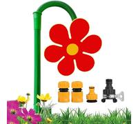 Daisy Sprinkler, 360° Rotating Funny Garden Sprinkler, 26.77x12.99 Inches Easy to Install Hose Attachment, Flower Shaped Outdoor Irrigation System for Farm, Patio, Backyard Watering