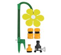 Daisy Sprinkler Head, Lawn Irrigation Tool, Rotating Garden Sprayer, 360° Wide Coverage Spray Leakproof Base for Yard, Patio, Backyard, Garden Watering, 26.77x12.99 Inches