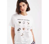 Daisy Street - Dogs Of The Week - Top del pigiama bianco 42