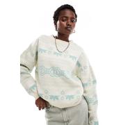 Daisy Street - Maglione girocollo in maglia fairsile con intarsio-Multicolore 46