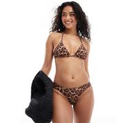 Daisy Street - Slip bikini sgambati con stampa leopardata-Multicolore 42