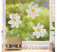 Daisy Suncatchers Stickers Prism Window Stickers Transparent Window Clings Anti-Collision Window Stickers Warning Collision Stickers Sun Catcher Sticker Protect Birds from Glass Collision