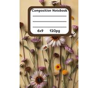 Daisy Sunshine Lined Notebook: Vibrant Floral Design with Light Purple, White, and Yellow Daisies on a Soft Yellow Background