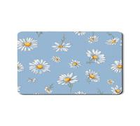 Daisy - Tappetino scolapiatti per bancone della cucina, in gomma assorbente con motivo floreale vintage, tappetino scolapiatti in pelle PU per bancone della cucina, 30,5 x 50,8 cm