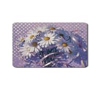 Daisy - Tappetino scolapiatti per bancone della cucina, tappetino in gomma assorbente a pois viola vintage, tappetino di asciugatura floreale primaverile per cucina, bar, protezione 30,5 x 50,8 cm