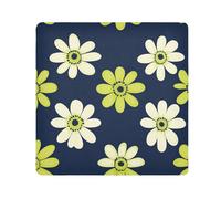 Daisy Verde Lime e Blu Navy Magic Sticker Cosmetici Pouch Panno Viaggio Make Up Organizzatore Wrap Camera Lens Panno Wrapper per articoli da toeletta Dimensioni 55,1 x 55,1 cm