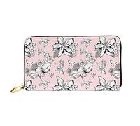Daisy Verde Stampa Portafoglio In Pelle Per Le Donne Della Borsa Della Moneta Della Cassa Della Cassa Della Borsa Della Borsa, Motivo Floreale Rosa, Taglia unica, Porta carte
