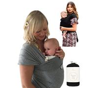DaisyGro Baby Wrap Carrier, 2 taglie disponibili, misto cotone morbido, grigio o nero