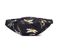 DAITET Marsupio a tracolla con libellula, per uomini e donne, con cintura regolabile, grande capacità, per viaggi, escursionismo, ciclismo, allenamento, stile casual (libellula nera)