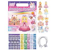 Daity Adesivi Mosaico per Bambini, Set di 10 Autoadesivi DIY a Tema Principessa per 3+ Anni, Mosaique Enfant con Carta Lucida e Adesivi Laser, Ideale per Creatività, Decorazione e Regalo