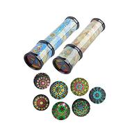 Daity Set di 2 Giocattoli a Specchio poligonali caleidoscopio, Giocattolo educativo per Bambini, Giocattolo di decompressione Rotante