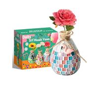 Daity Set fai da te a mosaico per bambini 7 8 6 10 9 11 anni regalo ragazze 6-12 anni mosaico fai da te set regalo di compleanno per ragazze 6-12 anni fai da te piccolo vaso a mosaico per bambini