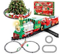 Daity trenino elettrico per bambini Treno elettrico per albero di Natale con luci e suoni Allenati attorno all'albero di Natale Adatto a bambini di età superiore ai 3 anni