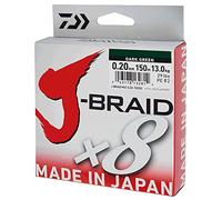 Daiwa 2 pezzi J-Braid 8 trefoli 0,42mm, 46,5kg/103,0lbs, 300m Verde scuro (Doppio pezzo)