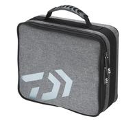 Daiwa D-VEC - Custodia protettiva in poliestere, impermeabile, 26 x 23 x 9 cm, per ruote Big Pit, misura M 36 x 26 x 14 cm, per 4 - 6 rotelle, con chiusura in, grigio., L, Classico