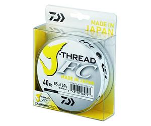 Daiwa Filo da Pesca J-Thread FC Fluorocarbon 100 m 110 YD 0.393 mm 20 lb Fluorocarbon Ideale per Tutte Le Tecniche di Pesca Spinning Surfcasting Trota Bolognese Lago Invisibile in Acqua Resistente al